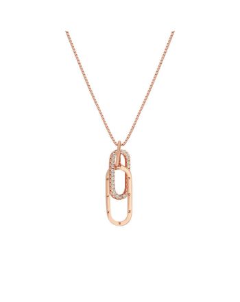 Rose Gold Connection Buckle Friendship Necklace | YS002