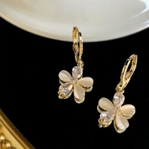 Classic Flower Blossom Huggie Earrings | HE6205